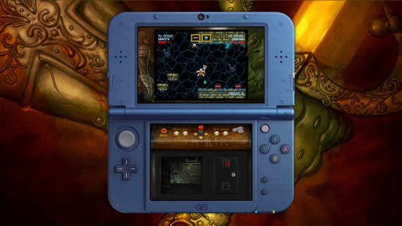 Cursed Castilla on Nintendo 3DS Cursed Castilla on the Nintendo 3DS platform, we can appreciate the coin-op machine, touch screen