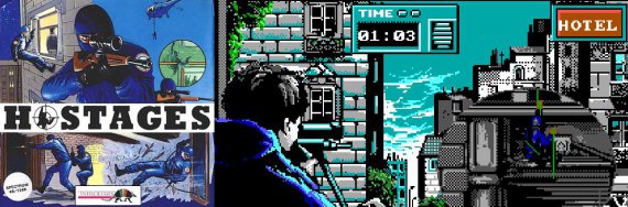 Hostages ZX Spectrum game, retro game, sniper, made by Alberto J. González