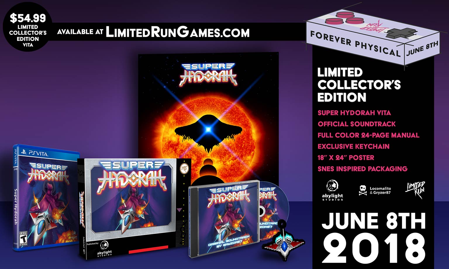 Super Hydorah Limited Run Collector's Edition Super Hydorah Limited Run Collector's Edition, arcade, Locomalito, Gryzor87, indie, shmup, shoot'em up