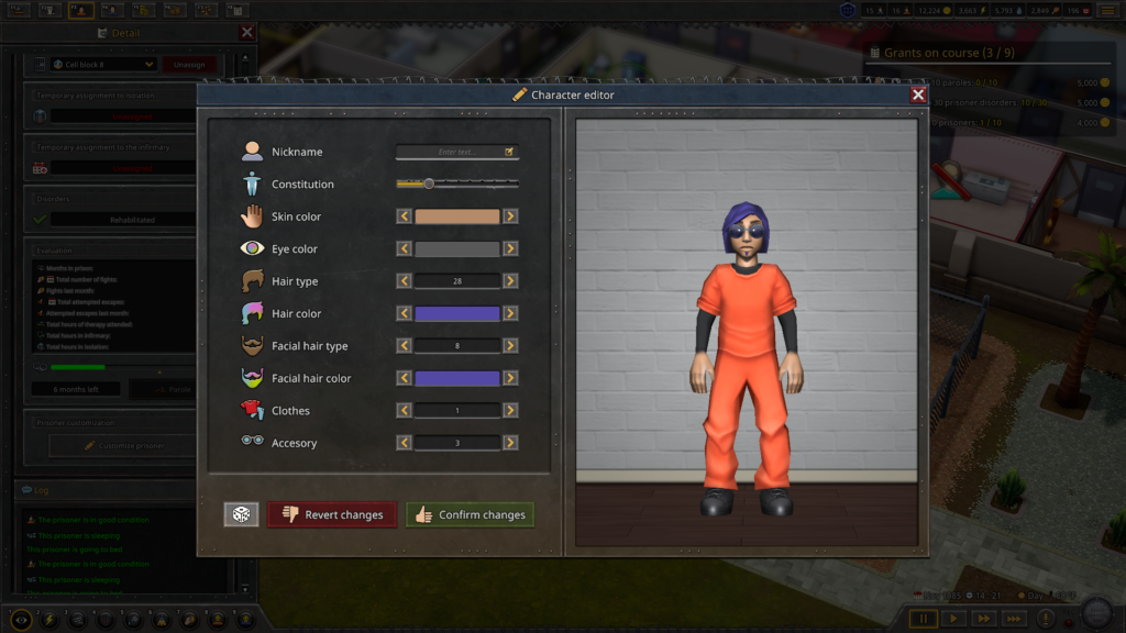 Prison Tycoon Under New Management Roll Call DLC prisoner customization