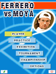 Description of the game of Ferrero vs Moya Tennis in Abylight Barcelona