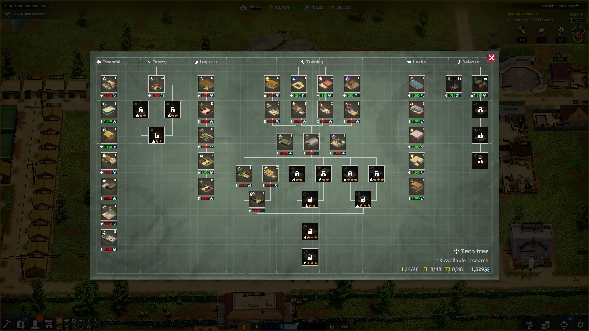 Investigation tree on One Military Camp